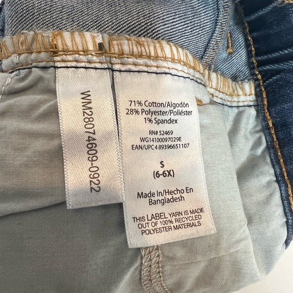 Wonder Nation Size 6 - 6X Girls 2pcs Yellow Top And Blue Denim shorts Set Peplum - Picture 10 of 11